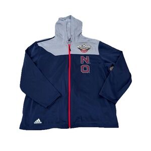 New Orleans Pelicans Adidas Warm Up Zip Up‎ Hoodie Sweatshirt Jacket 2XL